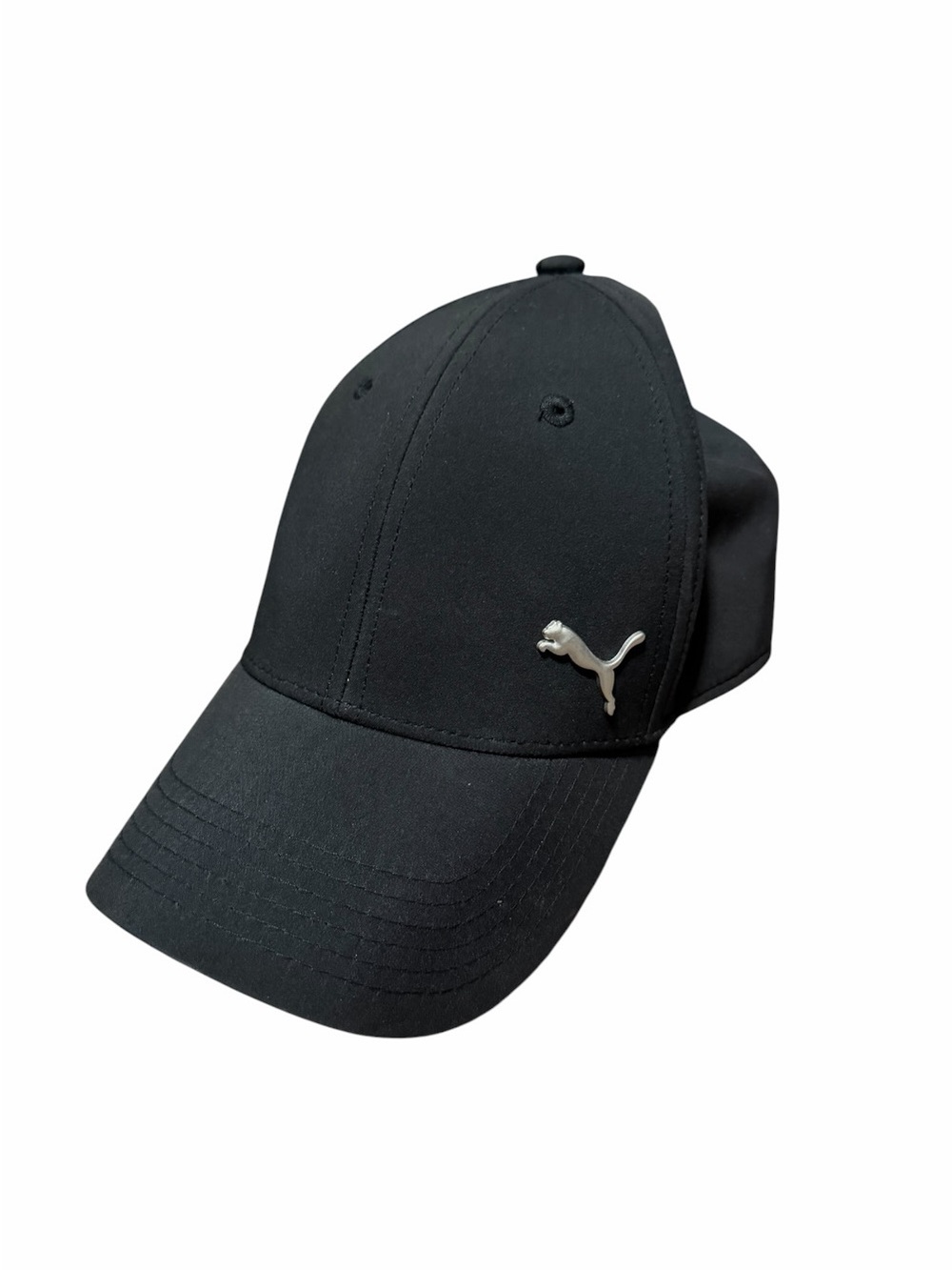 Puma Black Cap with Silver Puma Emblem